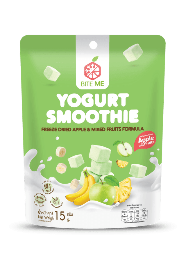 Bite Me Yogurt Smoothie Freeze Dried APPLE & MIXED FRUITS Formula